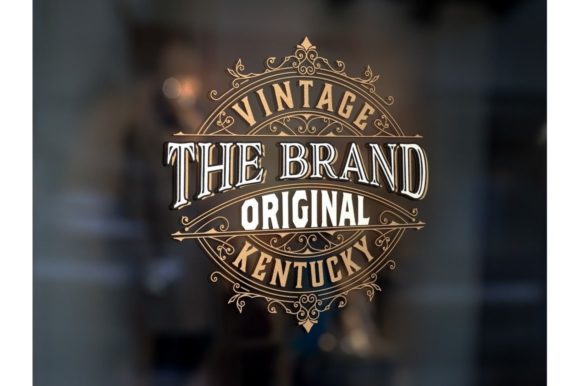 Vintage Logo or Banner Layout with Ornamental Elements